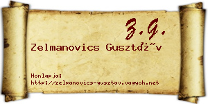 Zelmanovics Gusztáv névjegykártya