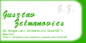 gusztav zelmanovics business card